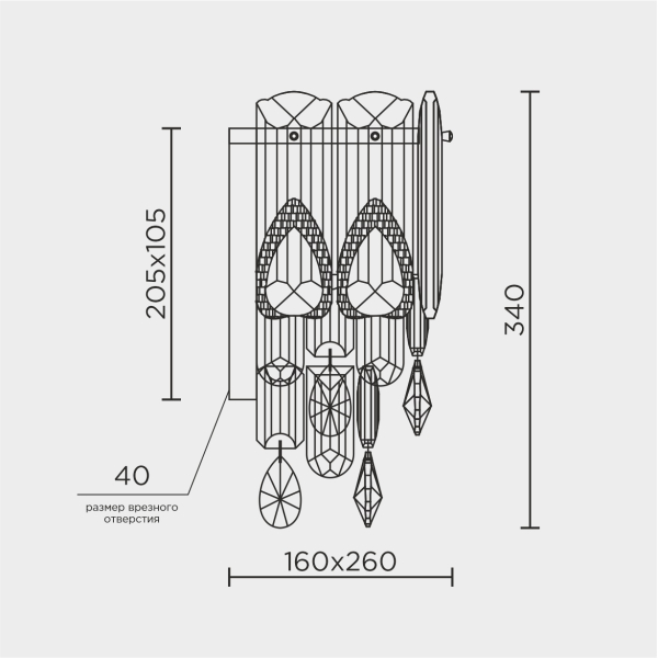 Настенный светильник MODELUX ML.7220.320 CR
