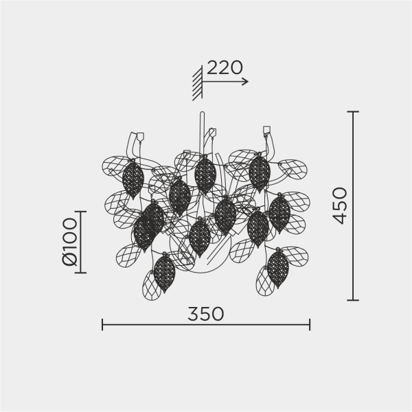 Настенный светильник MODESTYLE MS.2111.350 GD