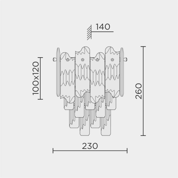 Настенный светильник MODELUX ML.7083.02 CR