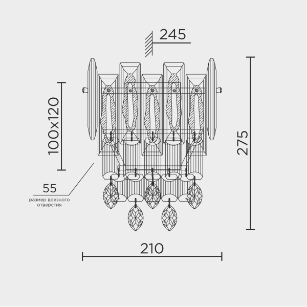 Настенный светильник MODELUX ML.7082.02 GD