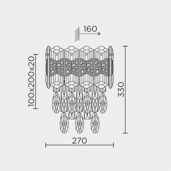 Настенный светильник MODELUX ML.7085.320 GD