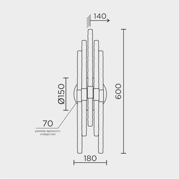 Настенный светильник MODELUX ML.536.02 BS