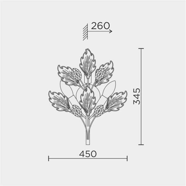 Настенный светильник MODELUX ML.6869.450 GD