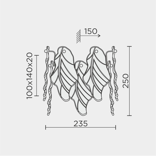 Настенный светильник MODESTYLE MS.2290.02 CR
