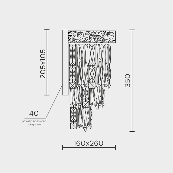 Настенный светильник MODELUX ML.7206.360 GD