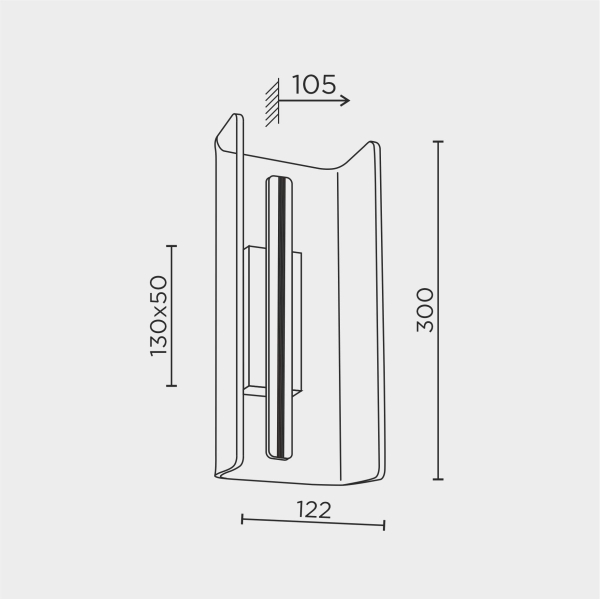 Настенный светильник MODELUX ML.590.300 BK