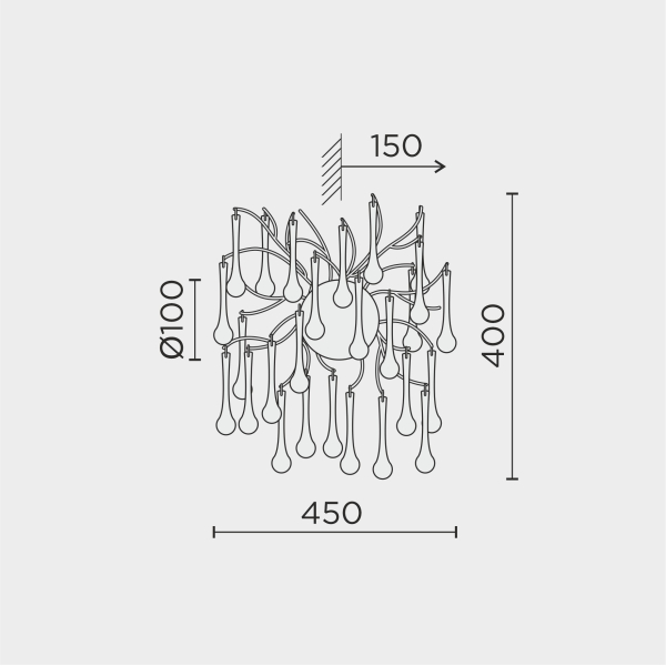 Настенный светильник MODESTYLE MS.2105.450 GD