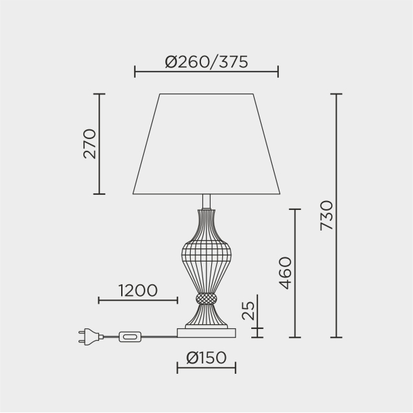 Настольный светильник MODELUX ML.5506.01TL CR