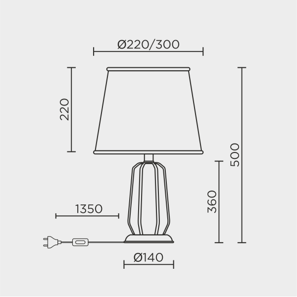 Настольный светильник MODELUX ML.6063.01TL GR