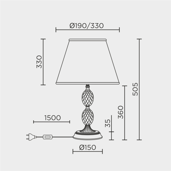 Настольный светильник LED4U L9928 GD