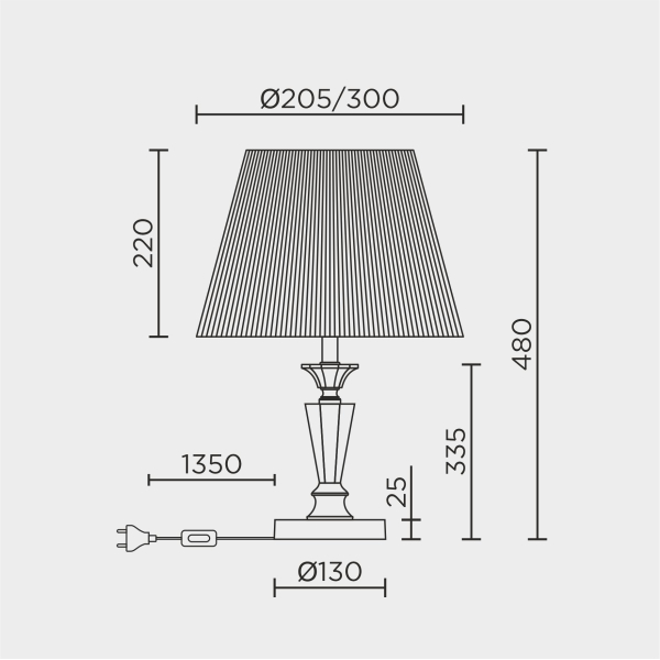 Настольный светильник MODELUX ML.5507.01TL CR