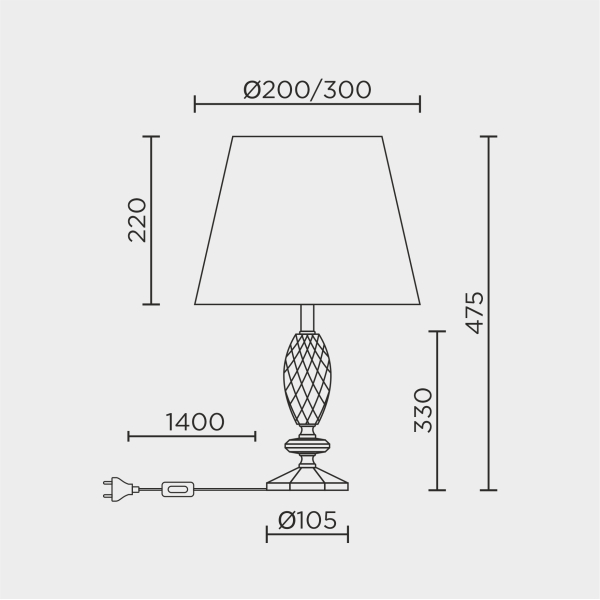 Настольный светильник MODELUX ML.5503.01TL CR