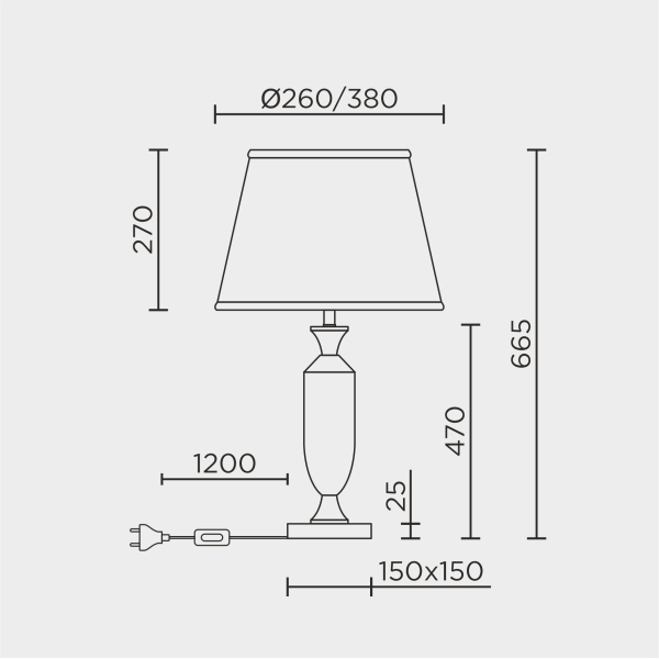 Настольный светильник MODELUX ML.5505.01TL CR