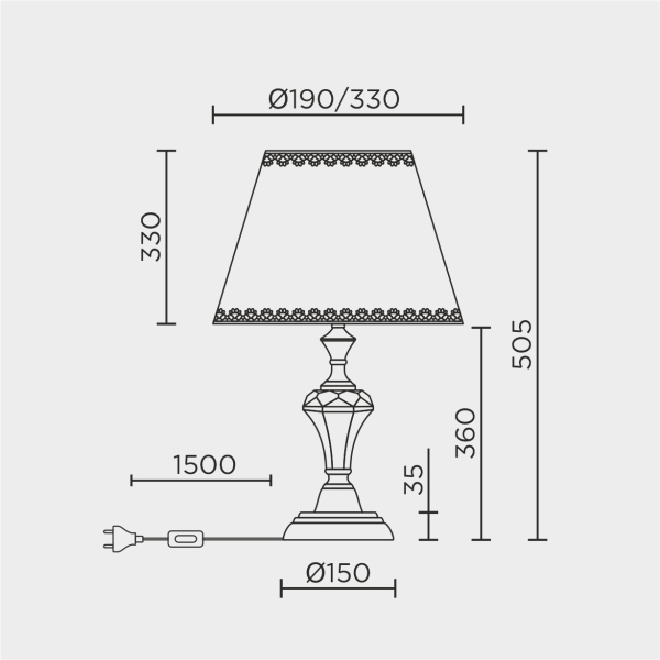 Настольный светильник LED4U L9916 GD