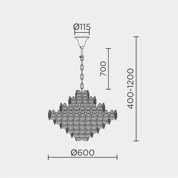 Подвесная люстра MODELUX premium ML.8861.16P GD