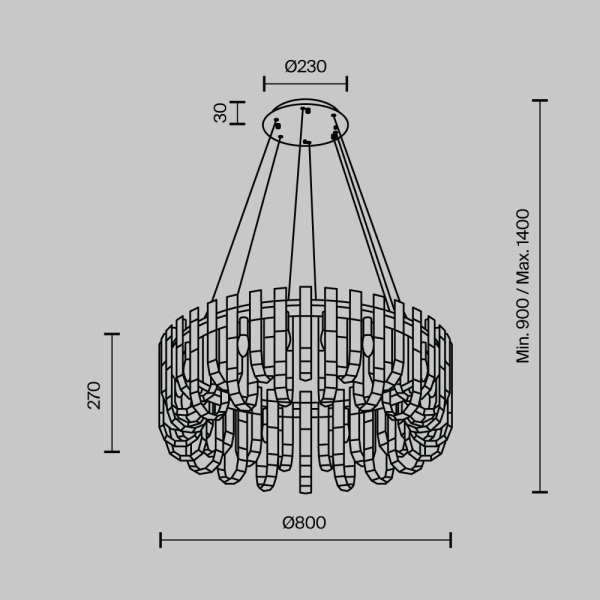 Подвесная люстра MODELUX ML.6621.19 BS