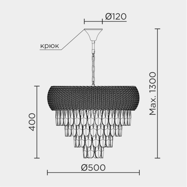 Подвесная люстра MODELUX ML.2308.500 GD