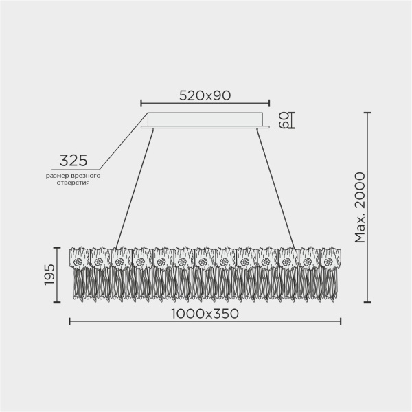 Подвесная люстра MODELUX ML.6028.1000 GD