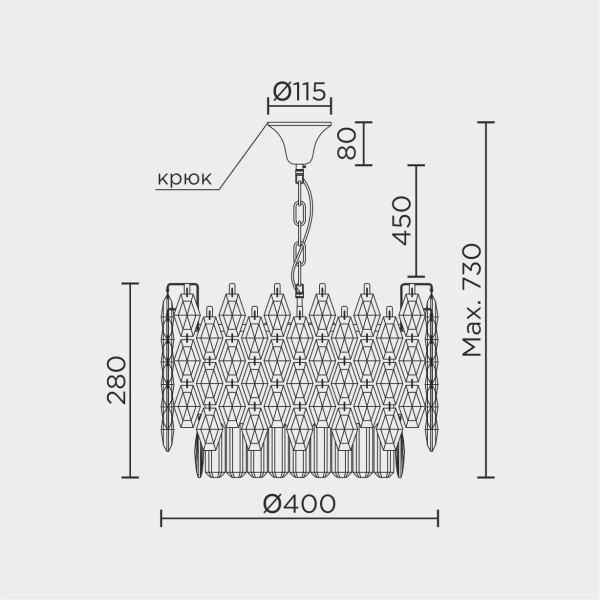 Подвесная люстра MODELUX ML.6938.400 CR