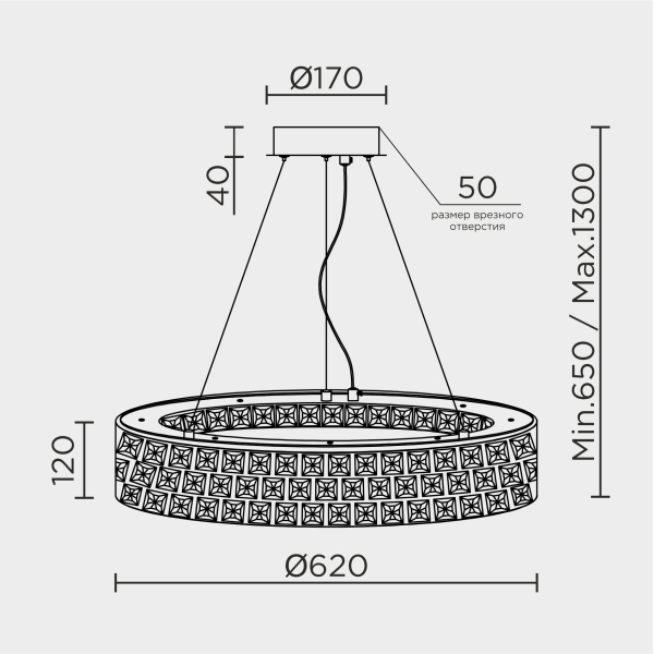 Подвесная люстра MODELUX ML.332.600 GD