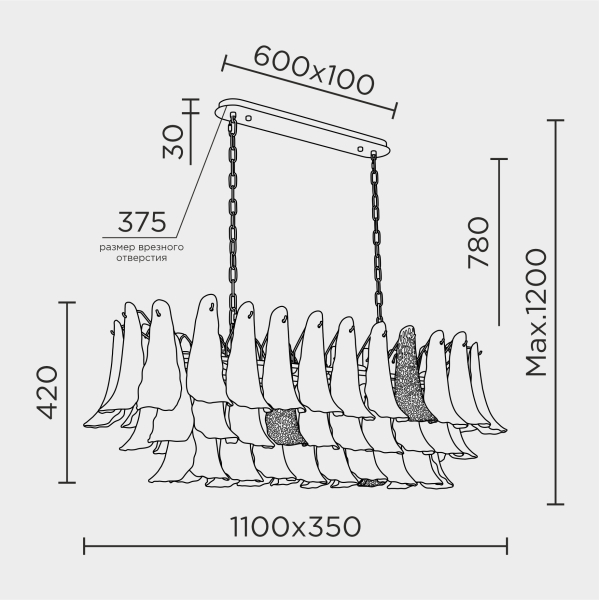 Подвесная люстра MODELUX premium ML.6777.16P GD
