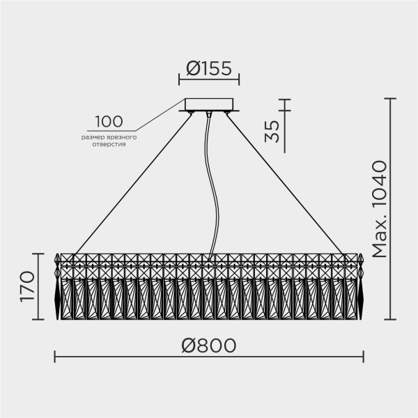 Подвесная люстра MODELUX ML.7084.800 CR