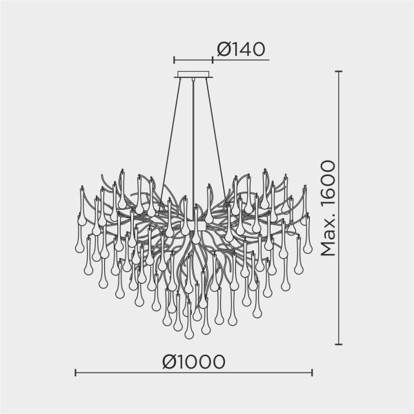 Подвесная люстра MODESTYLE MS.2105.1000 GD