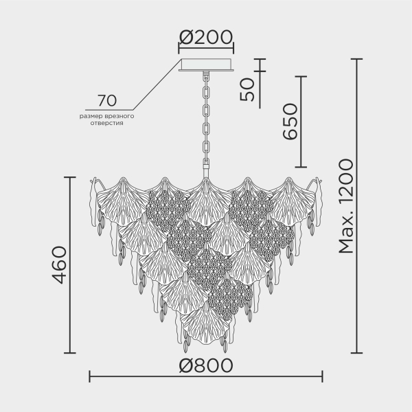Подвесная люстра MODELUX ML.9551.800 GD