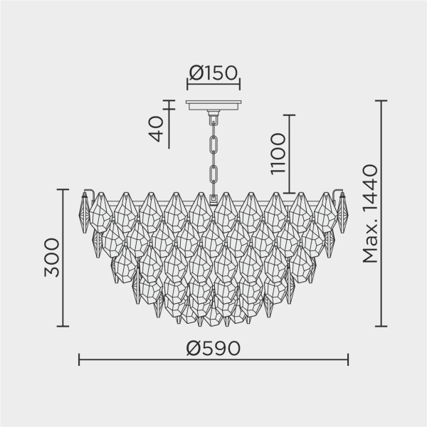 Подвесная люстра MODELUX ML.2363.12 GD