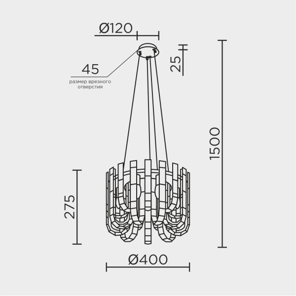 Подвесная люстра MODELUX ML.6621.9 BS