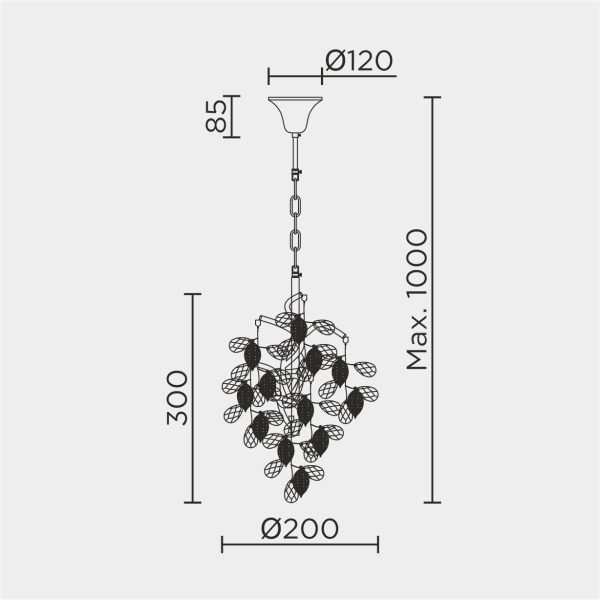 Подвесная люстра MODESTYLE MS.2111.200 GD