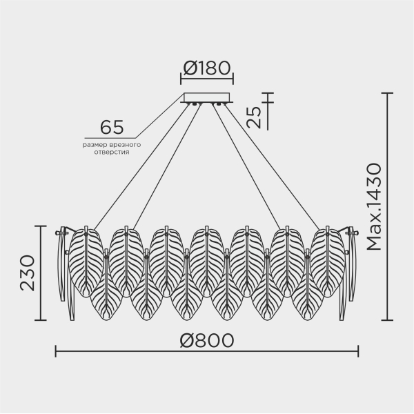 Подвесная люстра MODELUX ML.20202.12 BS