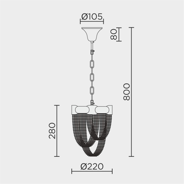 Подвесная люстра MODELUX ML.316.1 BS