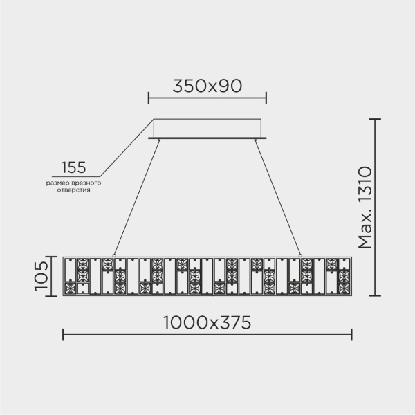 Подвесная люстра MODELUX premium ML.6988.1000P GD