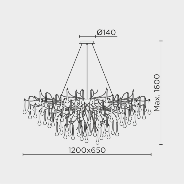 Подвесная люстра MODESTYLE MS.2105.1200 GD
