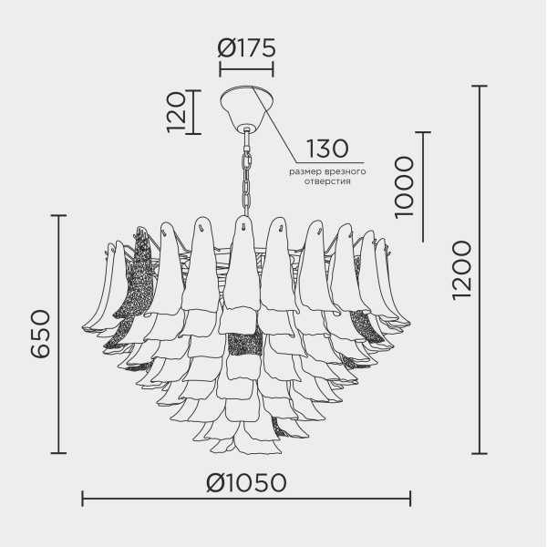 Подвесная люстра MODELUX premium ML.6777.28P GD