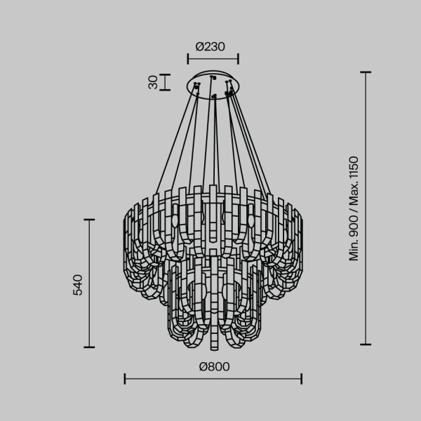 Подвесная люстра MODELUX ML.6621.28 CR