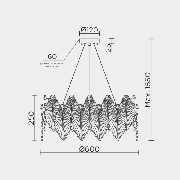 Подвесная люстра MODELUX ML.2293.600 GD