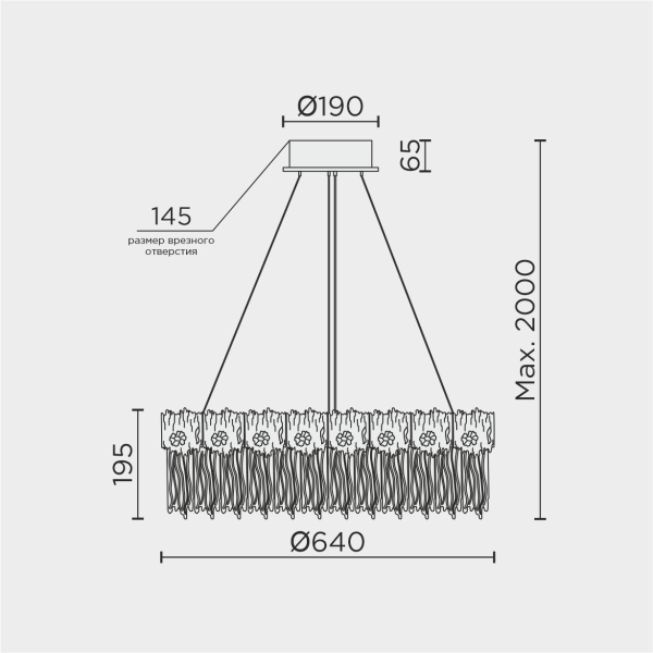 Подвесная люстра MODELUX ML.6028.600 GD