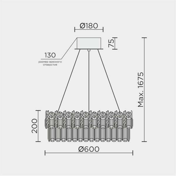 Подвесная люстра MODELUX ML.830.600 GD