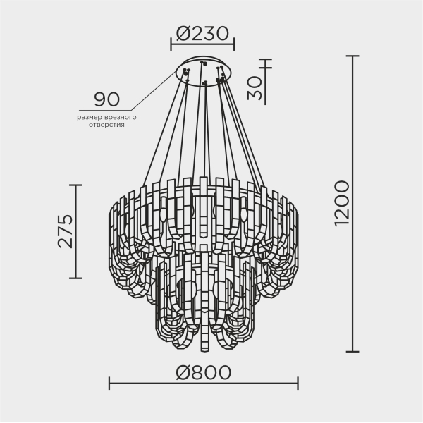 Подвесная люстра MODELUX ML.6621.28 CR