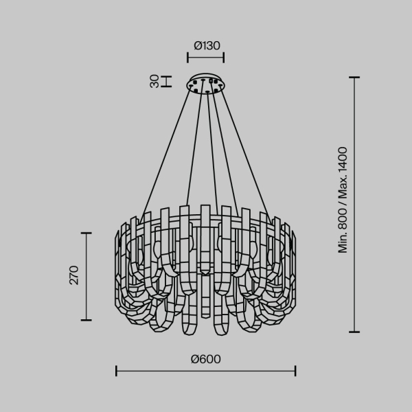 Подвесная люстра MODELUX ML.6621.14 BS