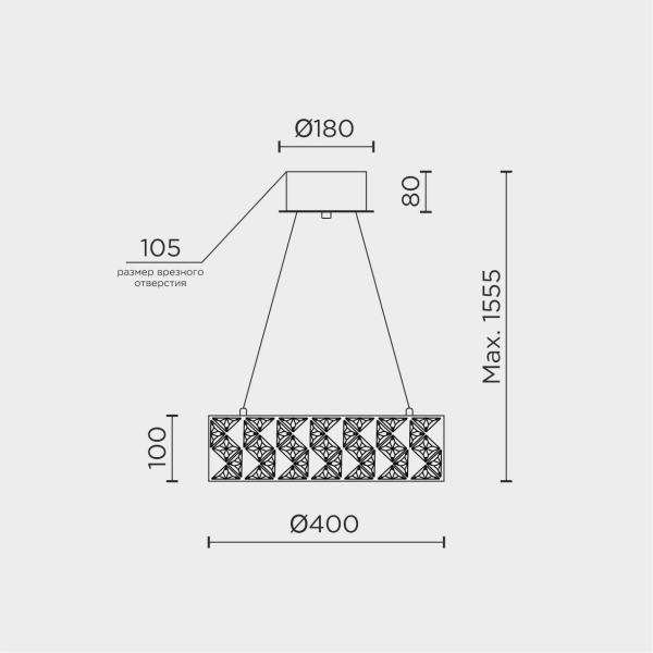 Подвесная люстра MODELUX ML.335.400 GD