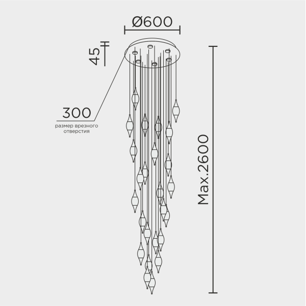 Подвесная люстра MODELUX ML.88986.25 CR