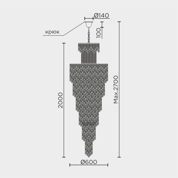 Подвесная люстра MODELUX ML.977.47 GD
