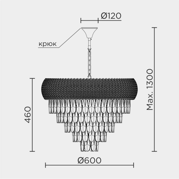 Подвесная люстра MODELUX ML.2308.600 GD