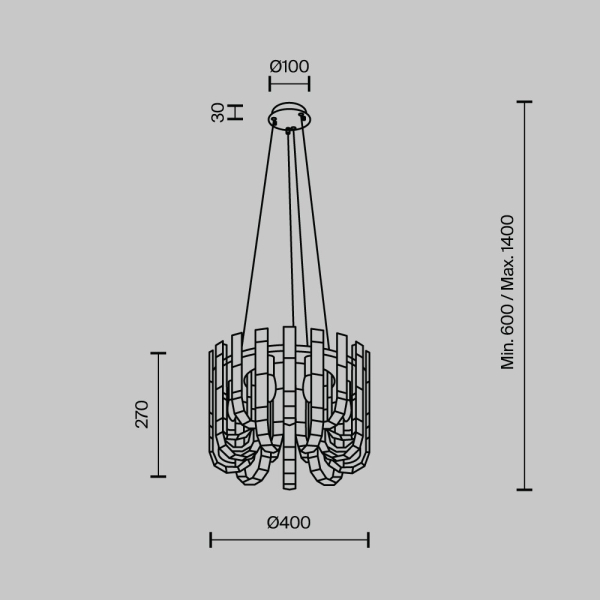 Подвесная люстра MODELUX ML.6621.9 BS