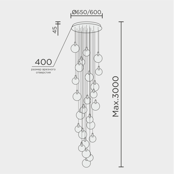 Подвесная люстра MODELUX ML.88988.25 GD