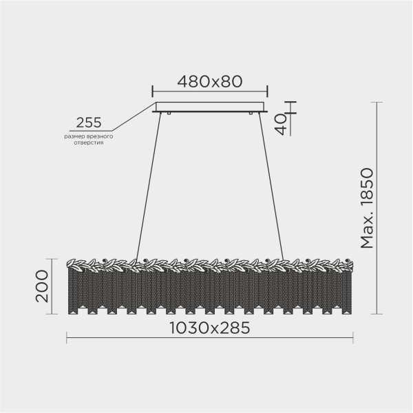 Подвесная люстра MODELUX ML.8250.1100 GD