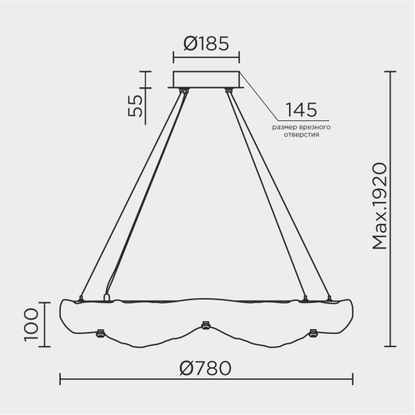 Подвесная люстра MODELUX ML.9366.800 GD